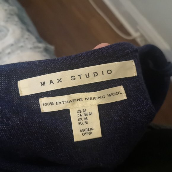 2/$40 Max Studio merino wool long sleeve sweater - Picture 3 of 5